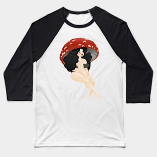 Chubby Pinup Mushroom Pixie Baseball T-Shirt